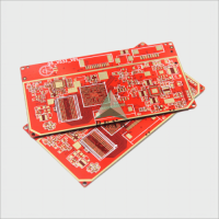 Buried Via (L4-L5;) 8 Layers Conductive Via Fill Impedance Control Red PCB