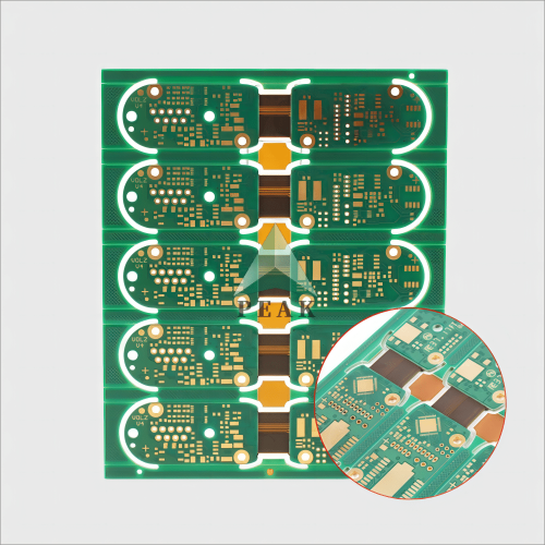 16 Layers FR4 IT180A+PI Immersion Gold 3u Rigid-Flex Multilayer PCB