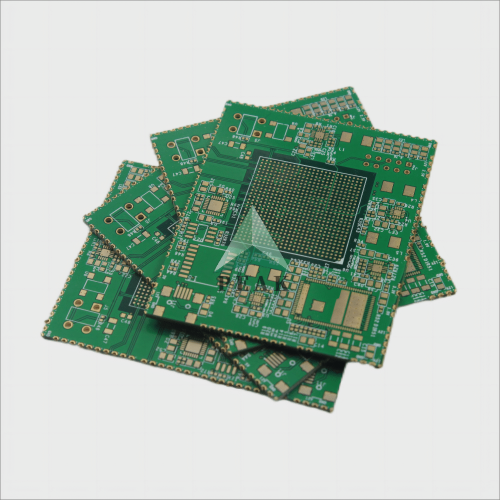 All Around Plated Half Holes Conductive Via Fill (POFV) ENIG 2u 8 Layers PCB