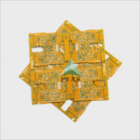 Customized (L1-L2;L2-L3;L3-L4) 4 Layers Yellow Soldermask POFV HDI PCB