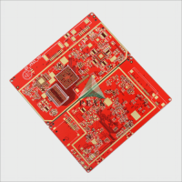 Buried Via (L4-L5;) 8 Layers Conductive Via Fill Impedance Control Red PCB